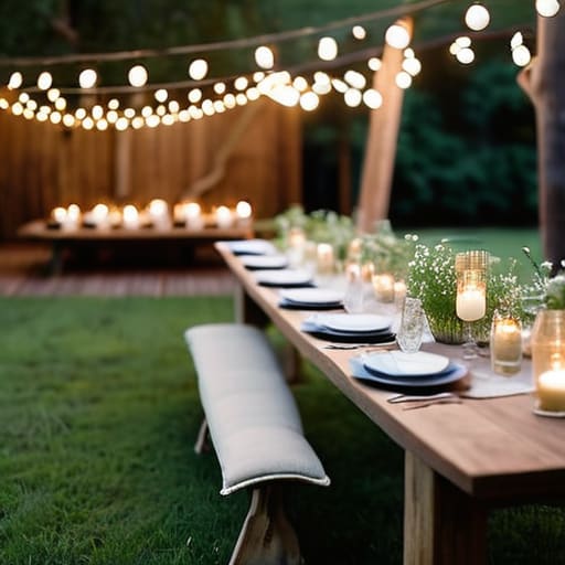 String lights at a Backyard Garden Soiree.