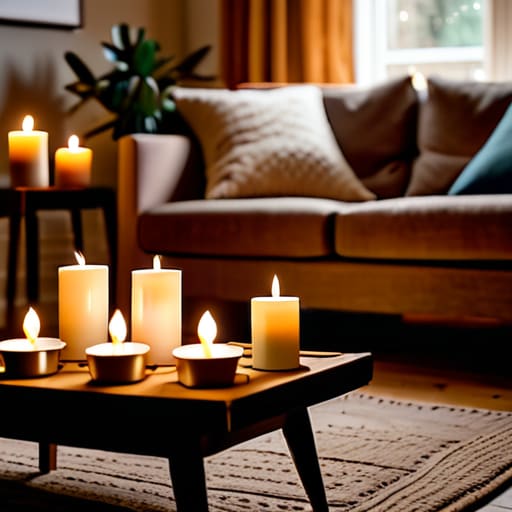 Set the mood with low lighting.