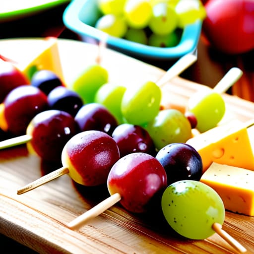 Skewers and sticks for easy grazing.