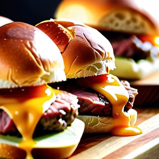 The Classic Backyard Cheeseburger on brioche rolls.