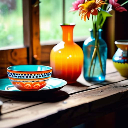 The Retro Thrift Flip Party vintage glassware.