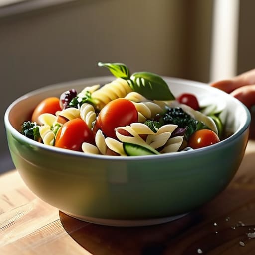 The Ultimate "Make-Ahead" Pasta Salad bowl.