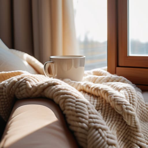 A really soft throw blanket for comfort.