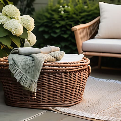Cozy Textures for Alfresco Lounging blankets.