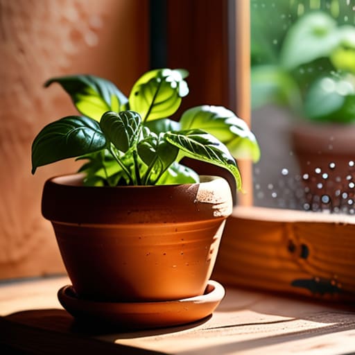 Living Greenery and Potted Herbs in terracotta.