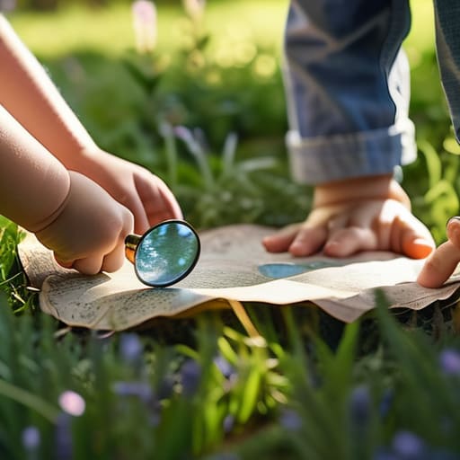 Low-Stakes Backyard Scavenger Hunt for kids.