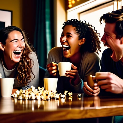 Friends playing a Low-Stakes Trivia Night.