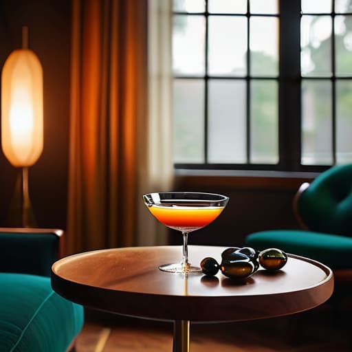 Vintage mid-century lounge Retro Cocktail Hour.