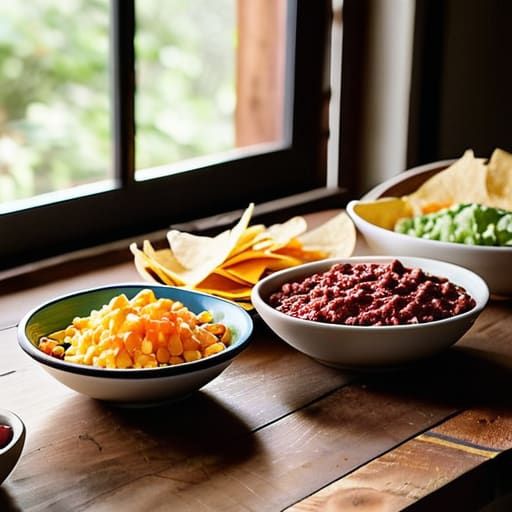 The DIY Taco or Nacho Bar station.