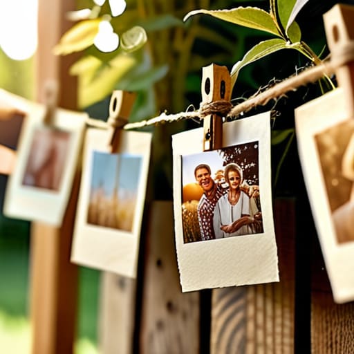 Photos on twine: The Nostalgic Memory Lane.