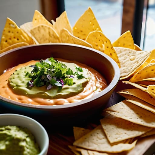 The Ultimate Loaded Nacho Spread with toppings.