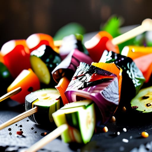 Warm & Cozy Roasted Veggie Skewers.