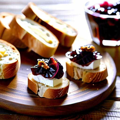 Warm Goat Cheese and Fig Crostini.