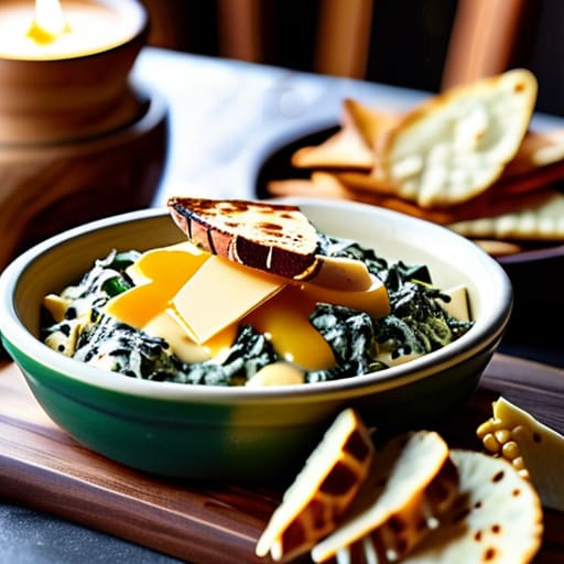 Warm, Gooey Dip Heaven with spinach.