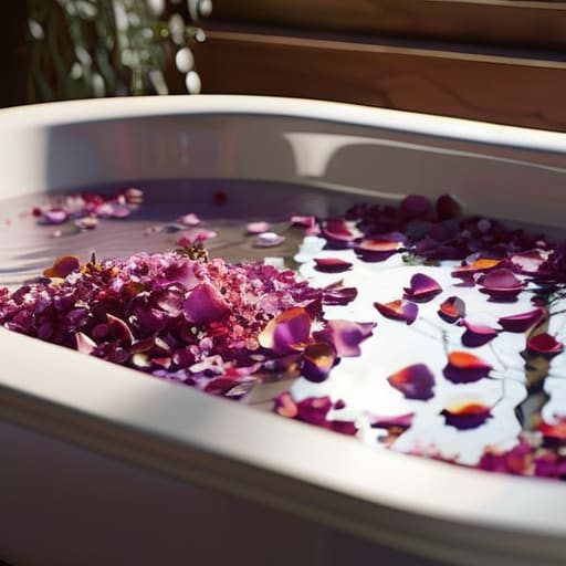 Relaxing ritual with botanical bath soaks.