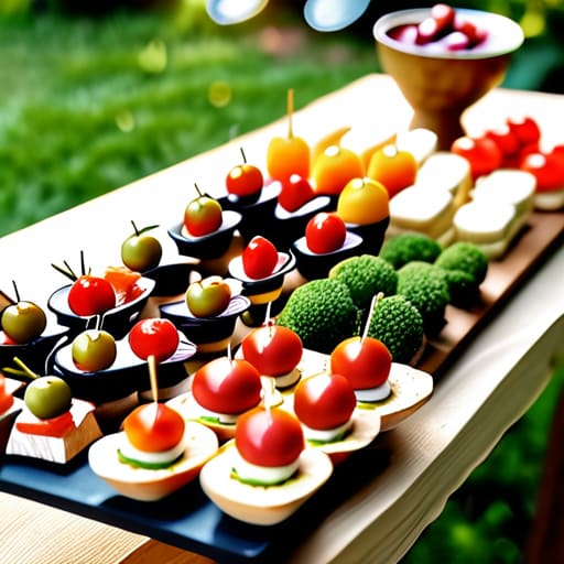 Delicious appetizers bringing it all together.
