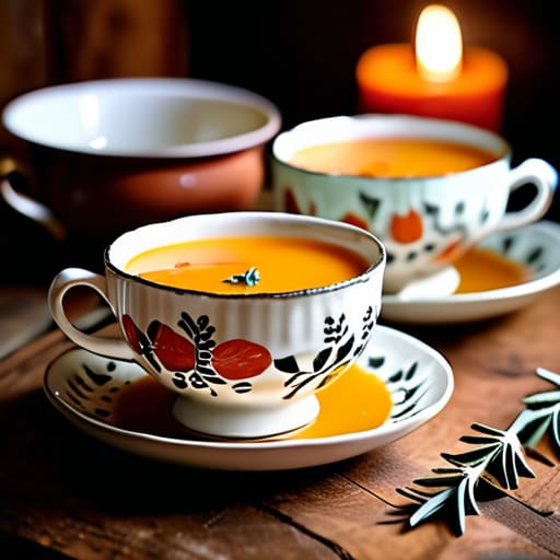 Mini servings of hearty soup shooters.