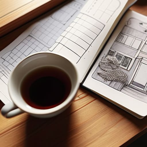 Sketching layouts with The Old-School Paper Planner.