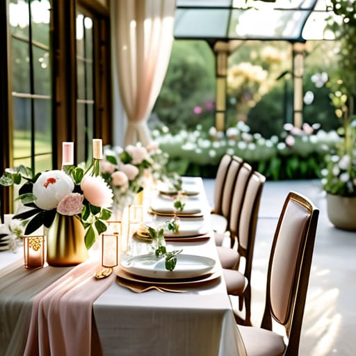Elegant bridal shower decor styling.