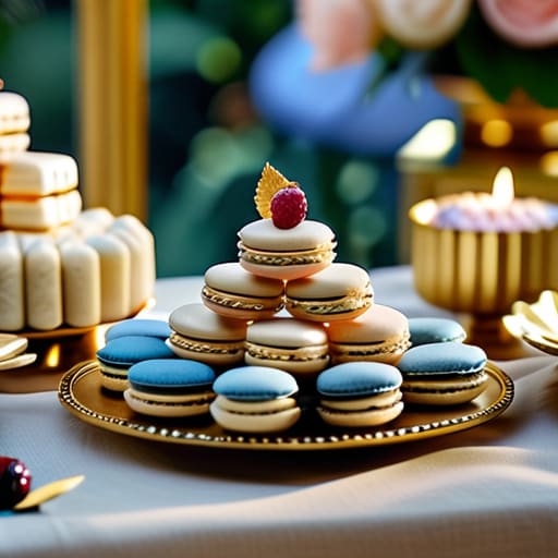 Beautifully arranged dessert table for guests.