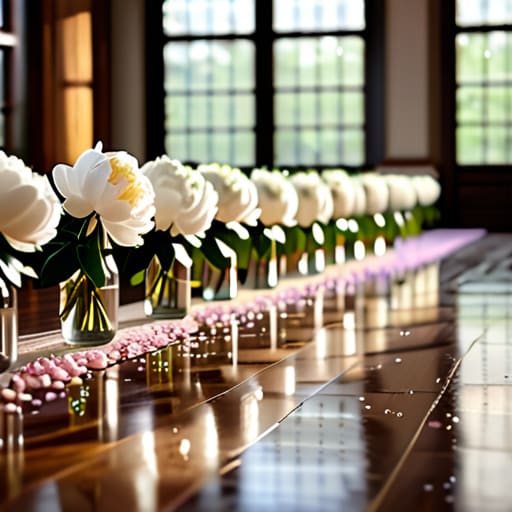 Elegant floral arrangements for event decoration.