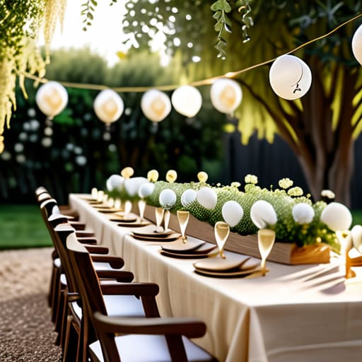 Colorful graduation party decor for celebrations.