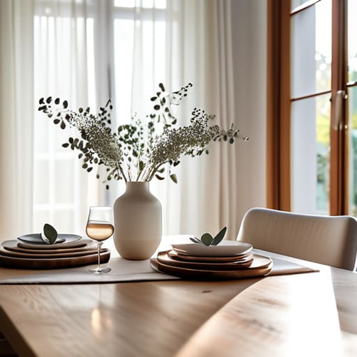Elegant minimalist party decor setup.