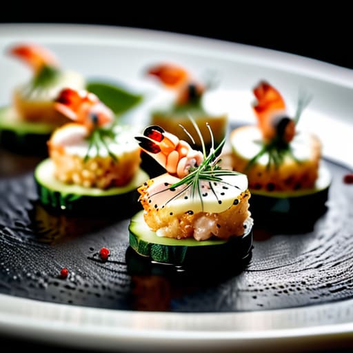 Elegant seafood appetizers for parties.