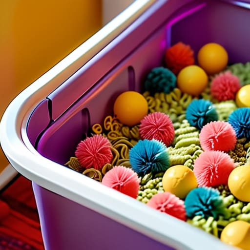 A Treasure Hunt in a Sensory Bin.