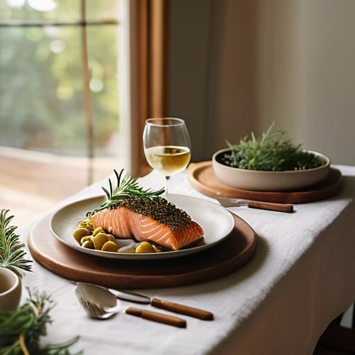 Elegant dinner party menu planning layout.