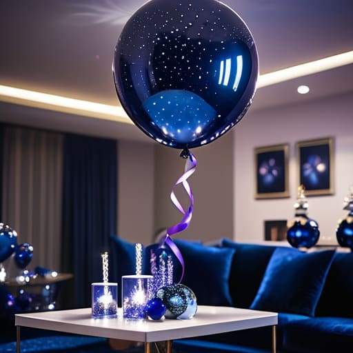Colorful space themed decor for a party.