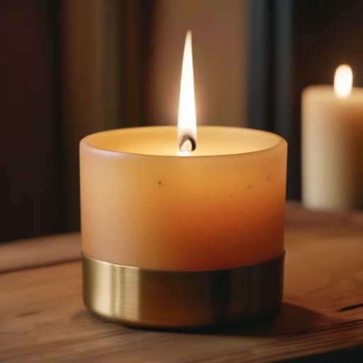 Scented candle, something to set the mood.