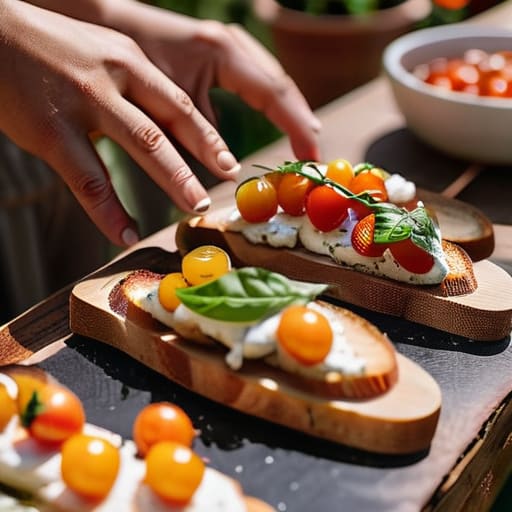 The "Build-Your-Own" Food Station interactive experience.