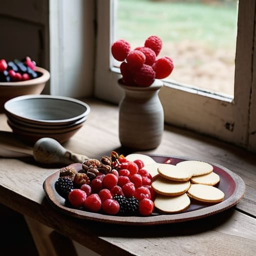 The "Thrifty Vintage" Spread of mismatched plates.
