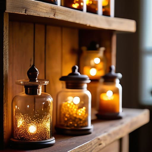 Dreamy atmosphere with warm glows with fairy lights.