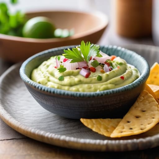 Creamy Avocado Green Goddess Salsa dip.