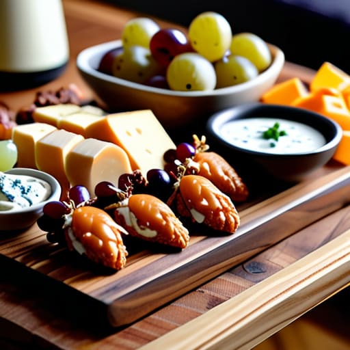 Wooden charcuterie boards for elevated snack stations.