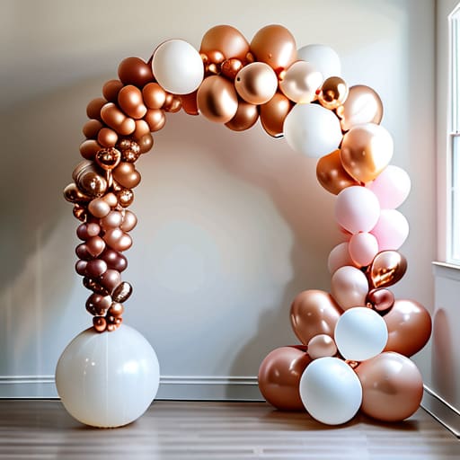 DIY professional balloon arch tutorial photograph.