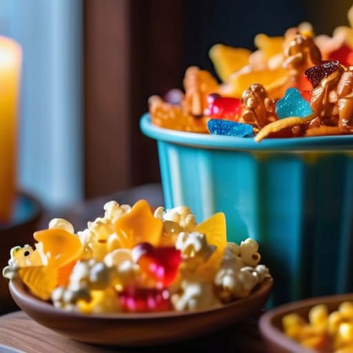 Essential snacks for a movie night party.