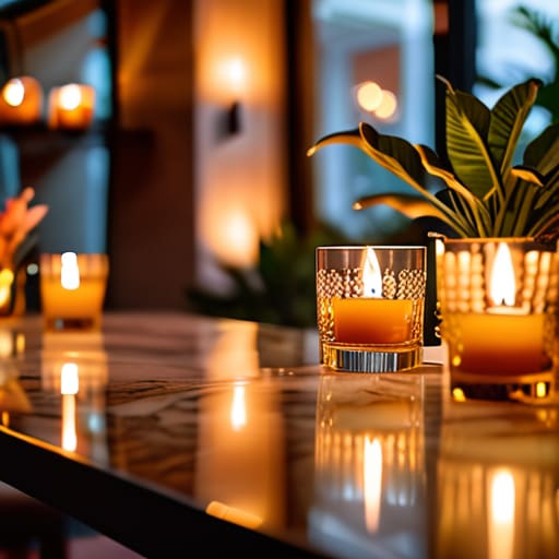 Colorful party lighting setting the mood.